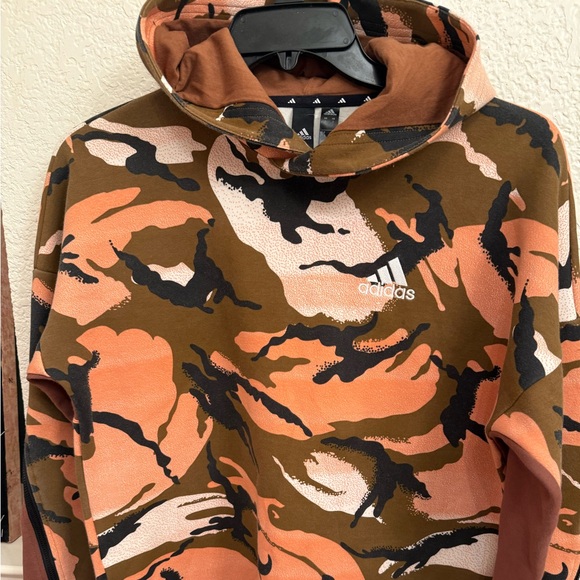 Adidas Men's Camouflage Sweater - Orange, Brown, and Black - Picture 4 of 15
